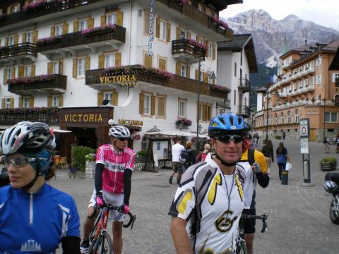 Rast in Cortina am Marktplatz