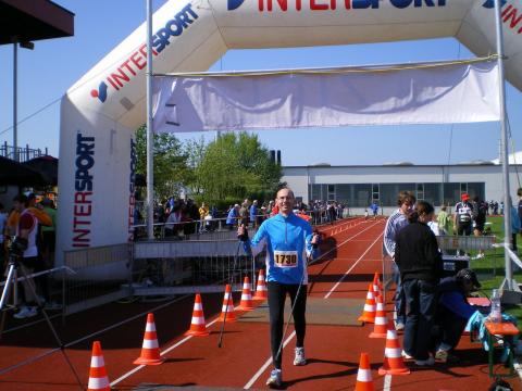 Hornsby beim Zieleinlauf